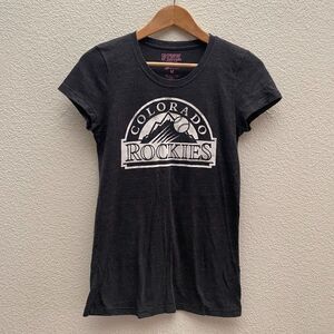 Vintage PINK 86 Victoria's Secret Colorado Rockies Baseball MLB T-Shirt Medium